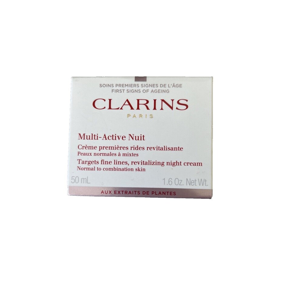 Clarins Paris  Multi-Active Nuit Night Cream 1.6 oz Revitalizing Fine Lines NEW